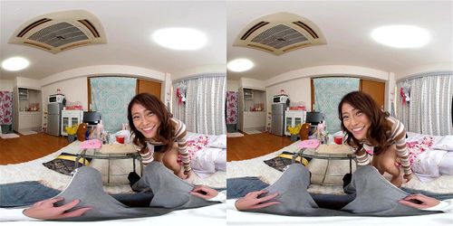 【VR・主観】寝起きのギャル彼女に痴女られ、たった15分のご奉仕で即射精！濃厚精子を口内放出で超絶すっきり！