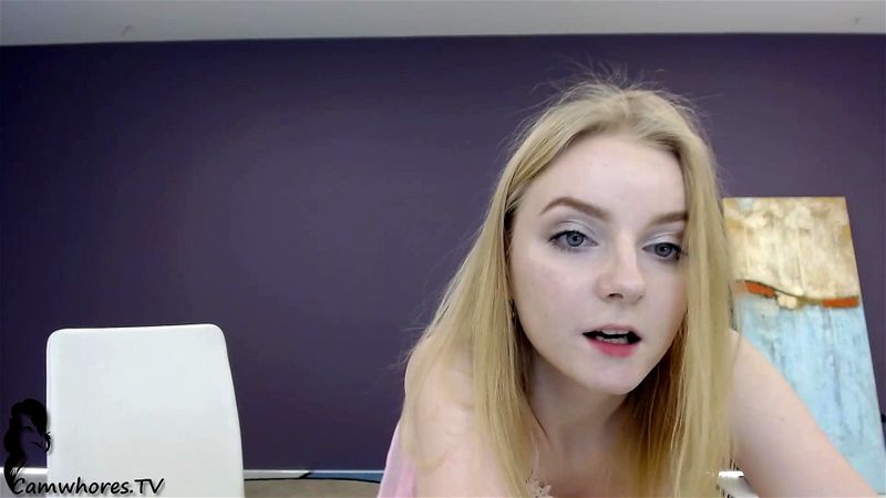 Cute blonde Zachec teases on webcam