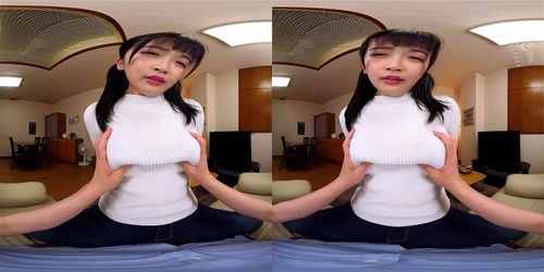 [美園和花]『私のおまんこみたいですか？』隣人の巨乳ニットJDが部屋に来ちゃった〜！今日はエッチしていいんだよね？www