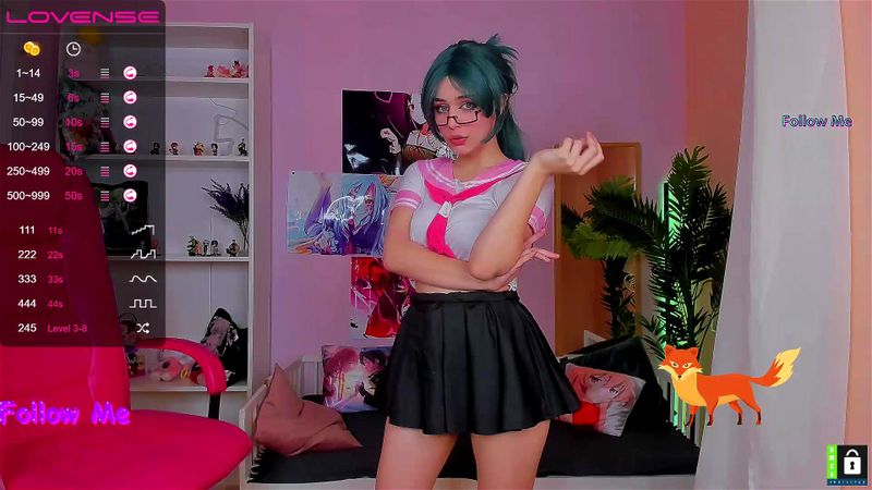 Allymasony - Naughty schoolgirl cosplay webcam show