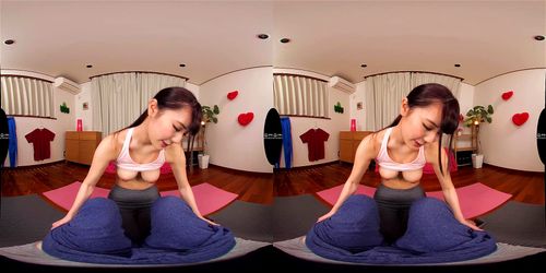 【ＶＲ】美乳美スタイルインストラクターとエッチな汗かきエクササイズ！