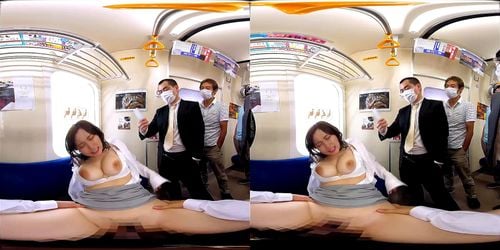 【VR・痴漢】電車の中でサラリーマンに痴漢をうけるOL 知らない男に裸を見られてち〇こまで入れられてしまう『お願い やめて』