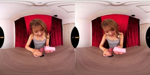 【ＶＲ】フェラ顔じっくり、クリアディルド舐め！その後はオナホコキコキ、濃厚フェラ！