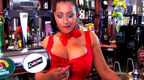 Watch Donna Ambrose AKA Danica Collins Barmaid Bruentte Big Tits