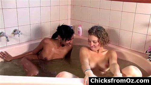 Watch Interracial Aussie Lesbian Teens In The Bath Real