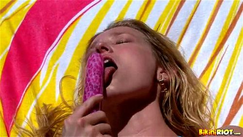 Watch Carli Banks Bikini Riot Dirty Talk Masturbation Pool Dildo