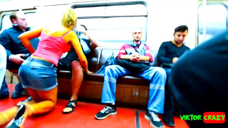 Orgy glasses amateur subway