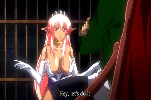 【エロアニメ】エルフ姫とダークエルフの醜い争い…そしてそこに割って入った男は両者とも凌辱してしまう