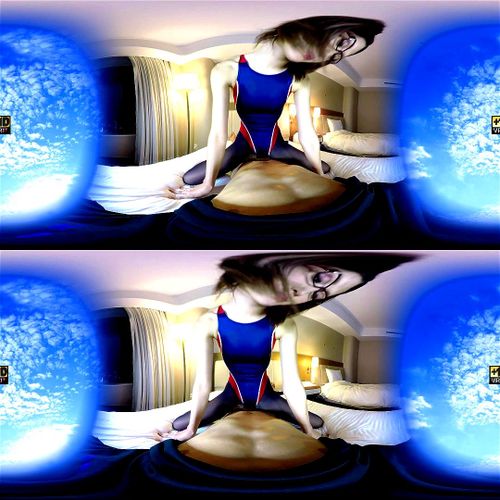 【ＶＲ・香苗レノン】スレンダー美女と中出しＳＥＸ！競泳水着に黒パンストそしてメガネを掛けてもらえば僕の興奮はＭＡＸ！