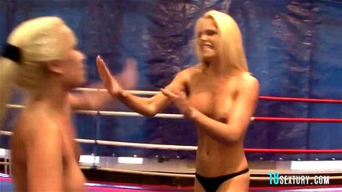 Watch Two Horny And Naked Blondes Wrestle Booty Wrestlin