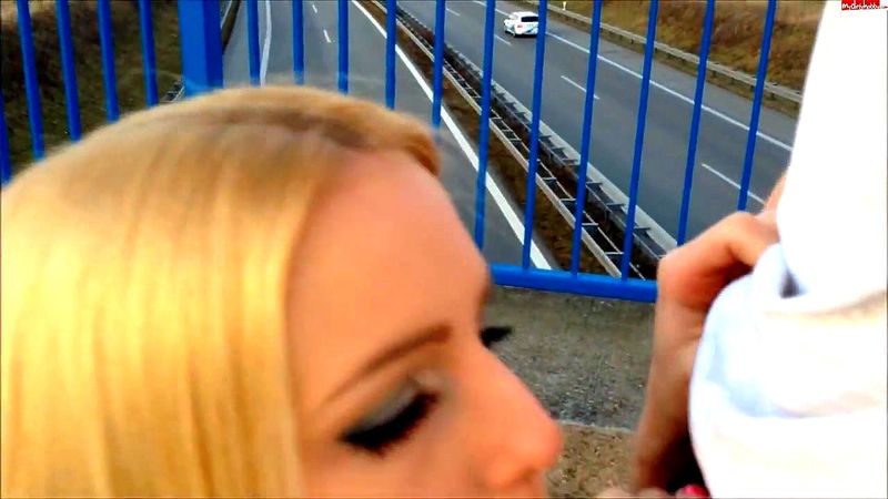 Watch Autobahn Overpass Blondie Fucked German Public