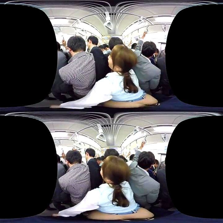 [VR]【倉多まお】電車の中で巨乳女子高生にヤリタイ放題！！嫌がりつつも荒くなる息づかい！！