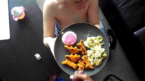 Food porn on cum Food Sex