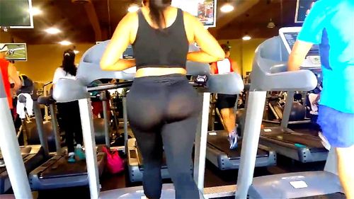 Watch Treadmill Leggings Black Ass Public Big Ass Porn SpankBang