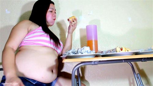 Watch Asian BBWs Big Stuffing Fat Belly Chubby Porn SpankBang