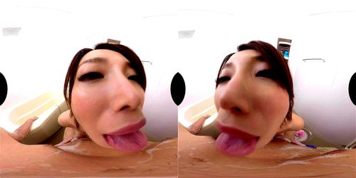 【君島みお：VR】ぬるぬるの女体を密着させながら中出しさせちゃう淫乱美女と濃厚ファック♡