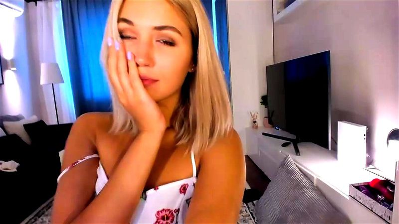 Beautiful blonde teen Pippalee teases in sexy dress