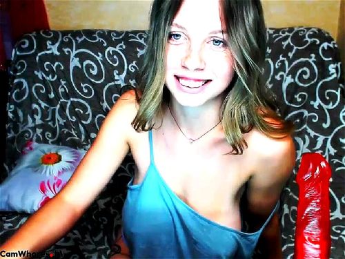 Busty Latvian teen Chloe Wow plays on a couch