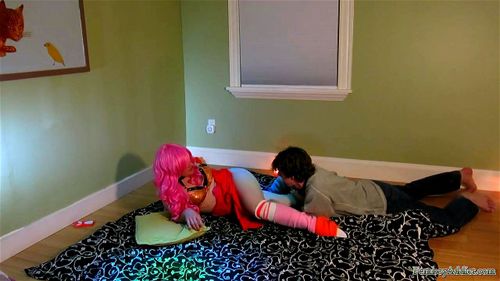 Watch Pink Haired Cheerleader Gets RimmedSucks And Takes Deep Internal