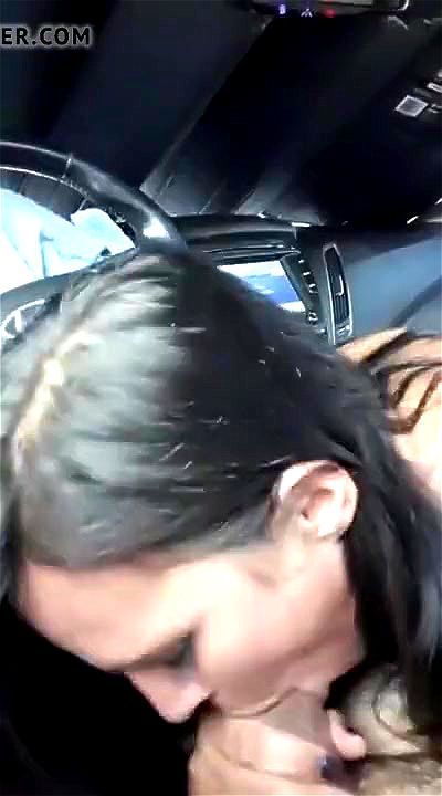 Car Blowjob Blonde Swallow