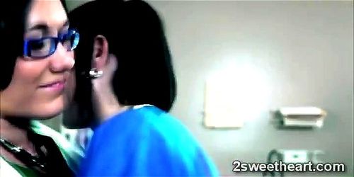 Watch Horny Brunette Doctor Examines A Beautiful Prisoner Babe