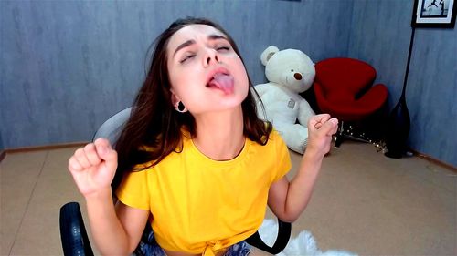 Sexy brunette teen Girl Of Yourdreams teases dancing on webcam