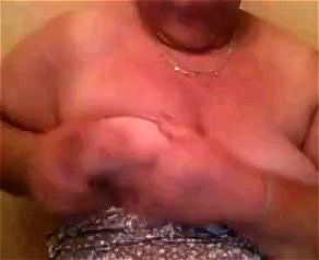 Saggy tits granny