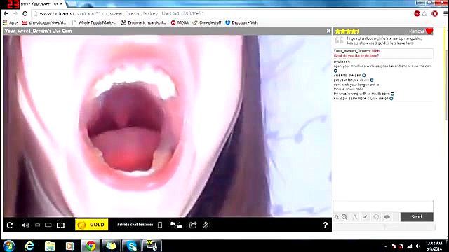 Watch Russian Girl Uvula Mouth Open And Yawns Uvula