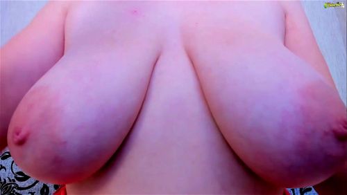 Miss Alison's huge tits on webcam