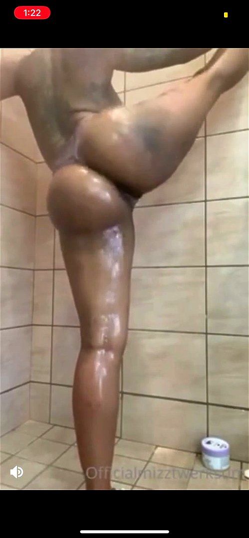 Twerking in the shower