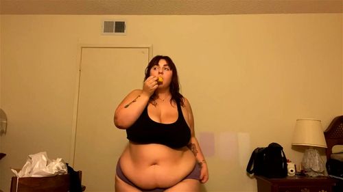 Watch Fatty KP Sneaking Snacks Bbw Big Tits Feedee Bbw Bbw Big