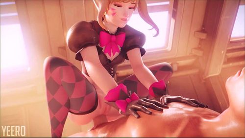 Watch Black Cat DVa Riding Fat Cock By Yeero Dva Overwatch Blonde