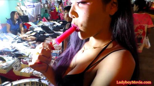 Watch Ladyboy Nadia Flashing And Jerking Off Tranny Shemale