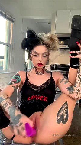 Tattooed goth porn