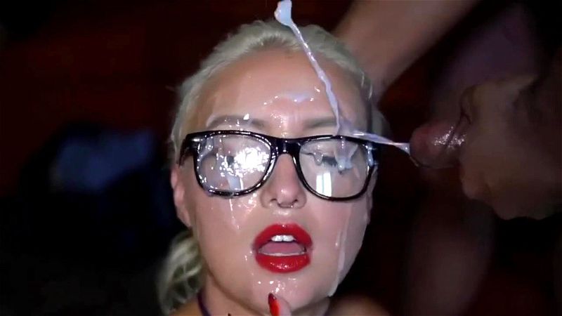 Glasses nylon subway bukkake
