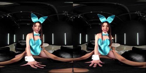 【VR・霧島レオナ】会員制セクシーバニーガールclubへようこそ！ここではお気に入りのバニーガールに生チン挿入もOKです勿論中出しです