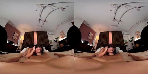 二階堂夢×舐めVR パイパン痴女が密着して顔舐め・乳首舐め・耳舐め！ねっとり濃厚な手コキフェラ抜き