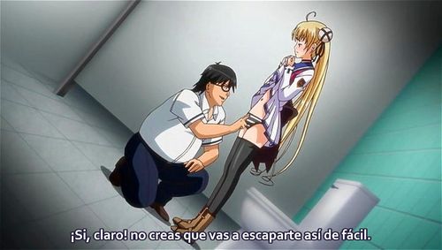 ツインテールロリ美少女JKのアソコをトイレでパンツ越しに指でいじくってエッチ