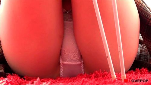 制服コスをした女の子のパンチラフェチのイメージビデオ