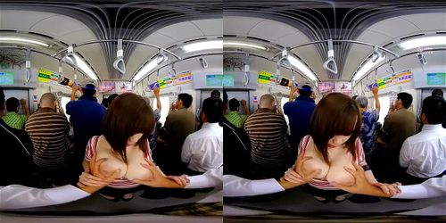 【田中ねね】＜VR＞ 快感すぎて車内チカン沼にハマった女子大生はむっちりGカップの肉感爆乳エロボディ！無限に痴漢アクメされたい変態敏感おねだり娘！