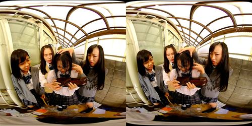 ＜JKいじめVR＞『ほら、早くチンポしゃぶれよ～！』ロングヘアの真面目な女子生徒が僕と鬼畜強制セックスさせられ…